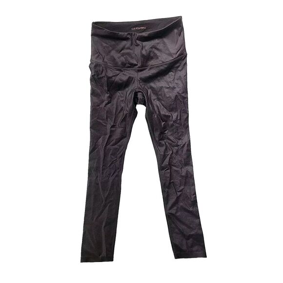 CALIA Power Sculpt Faux Leather Leggings Cocoa Dreams High Rise Smoothing $98- L - Picture 1 of 9